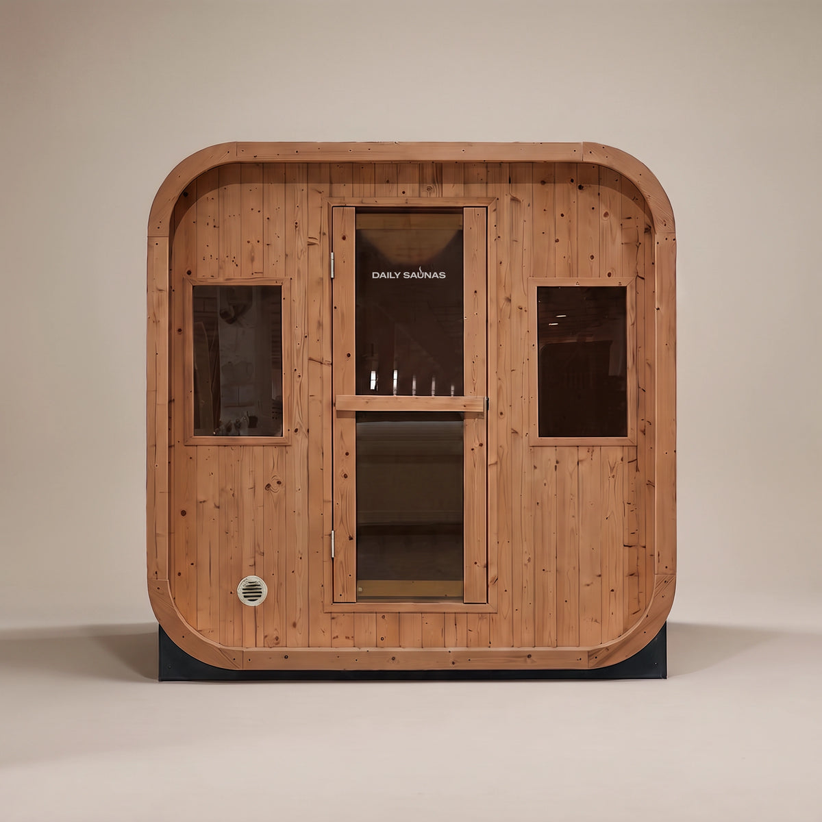 4-Person Outdoor Traditional Cedar Sauna, front view