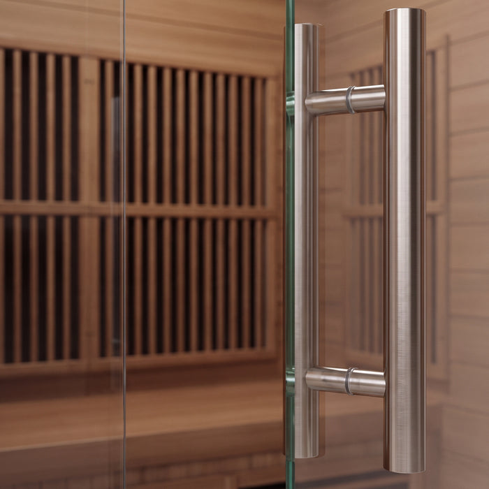 Tempered Glass Door with Wood Handle