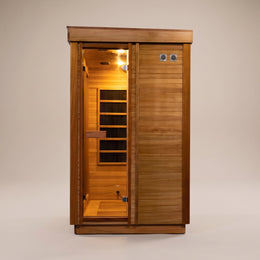 4-Person Outdoor Infrared Cedar Sauna, side view
