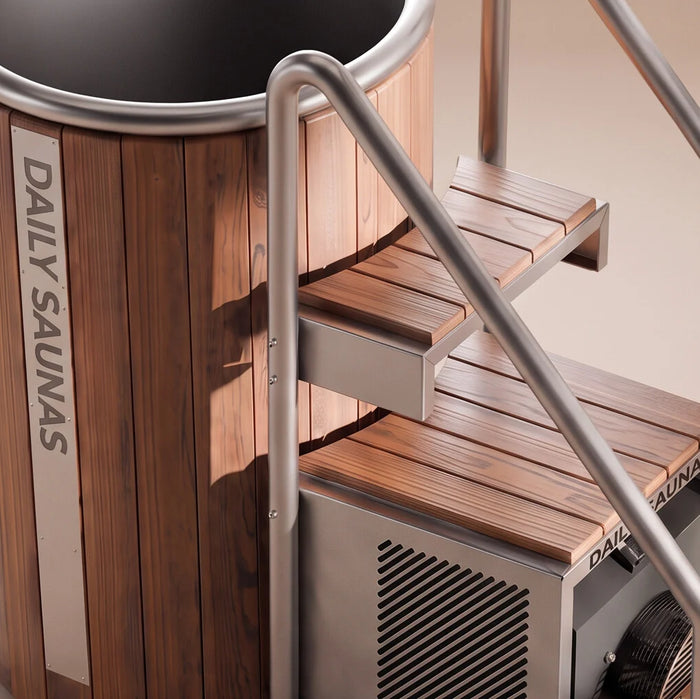Walnut Steps with Handrails