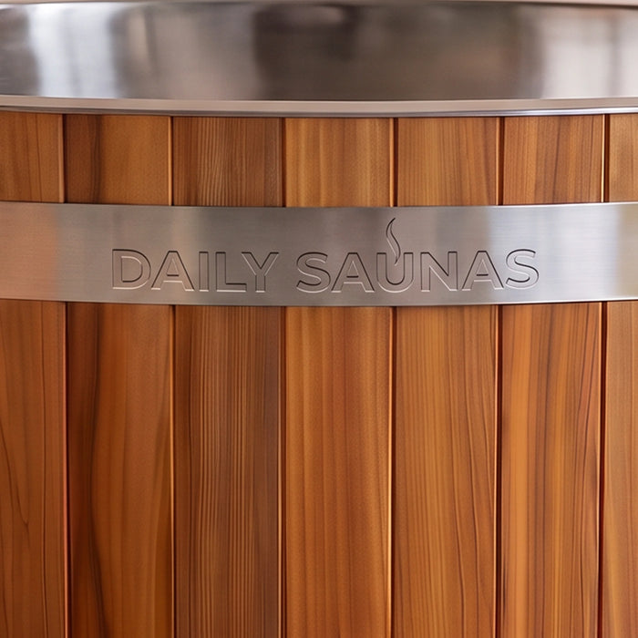 Engraved Band on the Cedar Tub