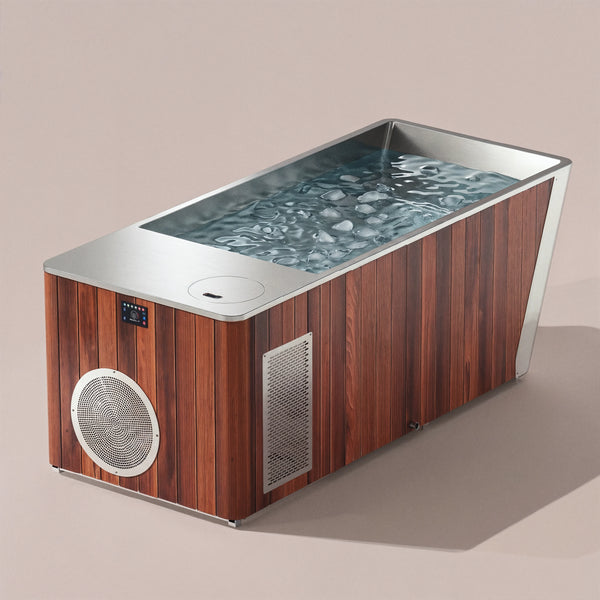 2-Person Cedar Ice Bath with Chiller, front view